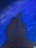 Original Acrylic Painting "Galactic Graces" Milky Way with Garden of the Gods Three Graces Formation
