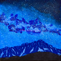 Pikes Peak and the Milky Way Original Acrylic Painting: "Blue Majesty"
