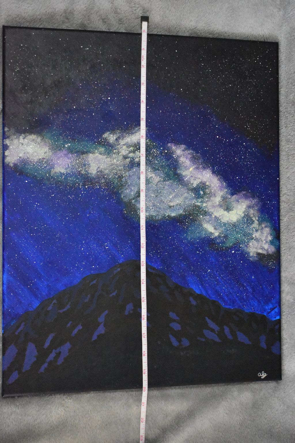 Pikes Peak and the Milky Way Original Acrylic Painting: "Stellar Summit"