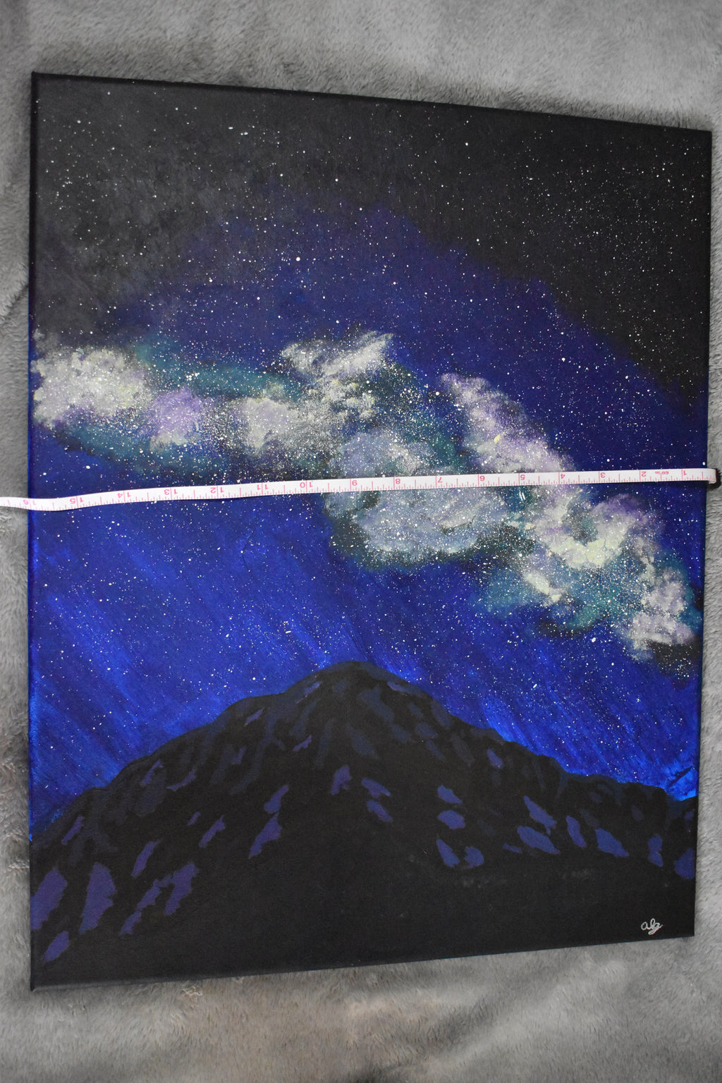 Pikes Peak and the Milky Way Original Acrylic Painting: "Stellar Summit"