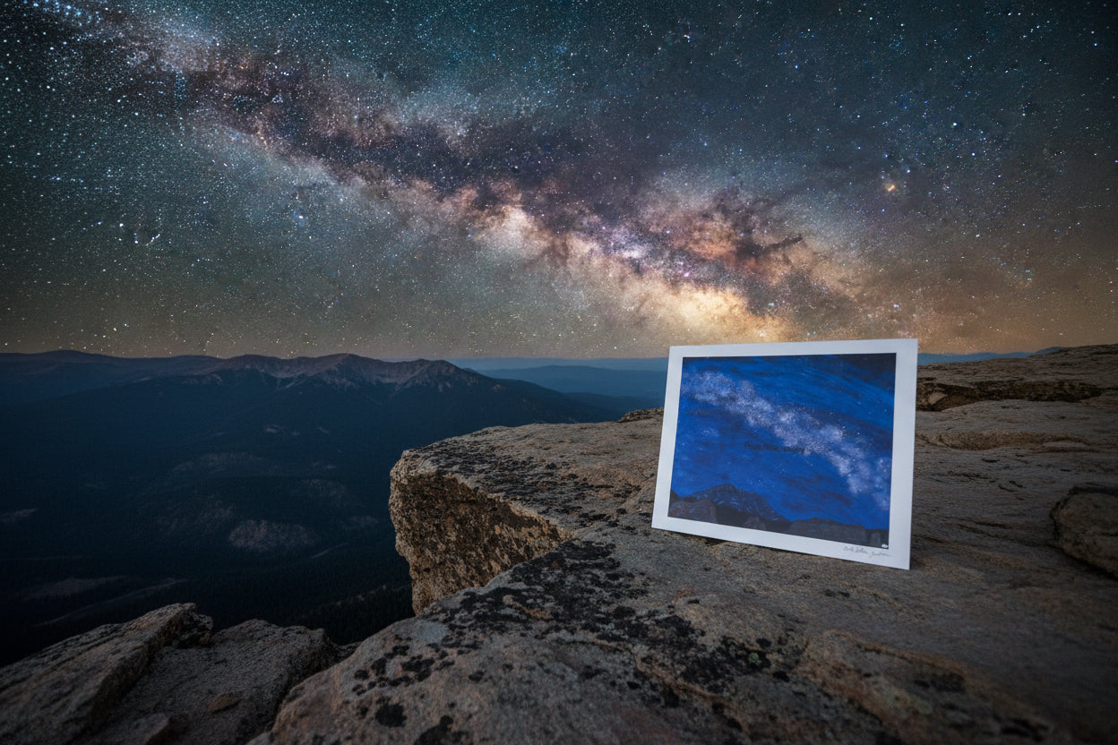 Fine Art Print of the  Original Painting "The Celestial Overlord and the Crimson Cathedral"