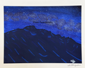 Fine Art Pint of the Original Painting “Longs Peak Astral Pop” Longs Peak and the Milky Way