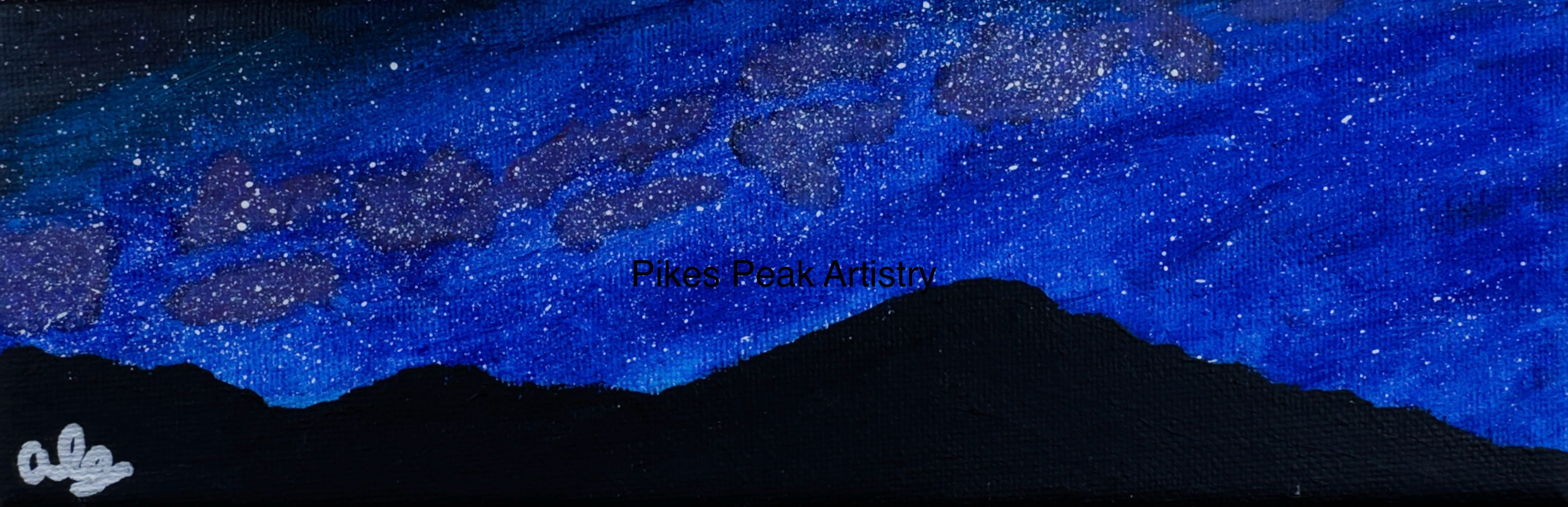 Acrylic Original Painting "The Stardust Range" Rocky Mountains
