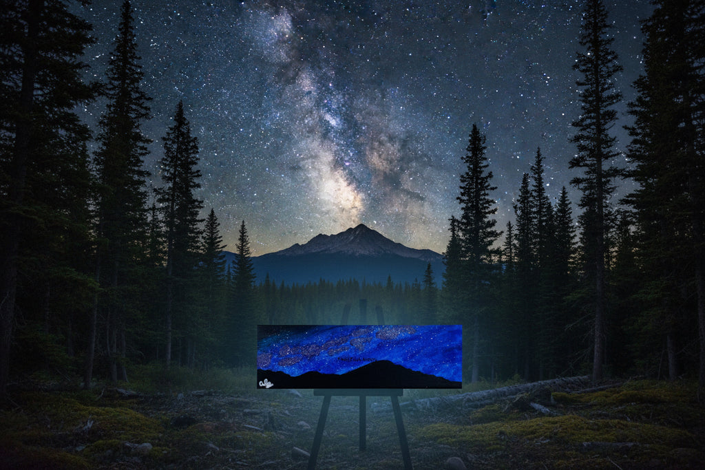 Acrylic Original Painting "The Stardust Range" Rocky Mountains