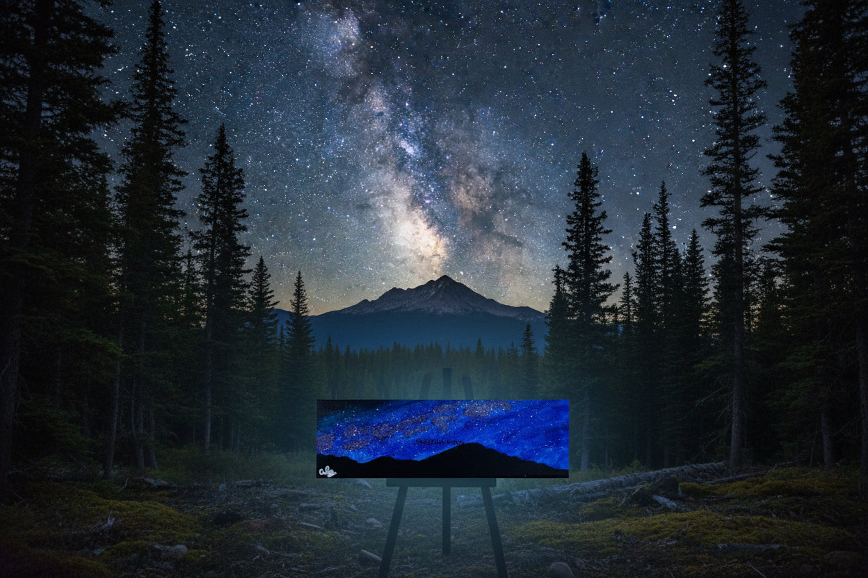Acrylic Original Painting "The Stardust Range" Rocky Mountains