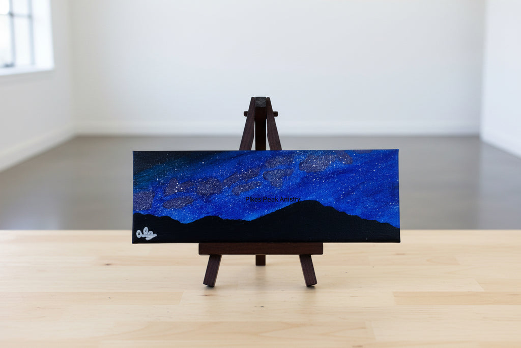 Acrylic Original Painting "The Stardust Range" Rocky Mountains