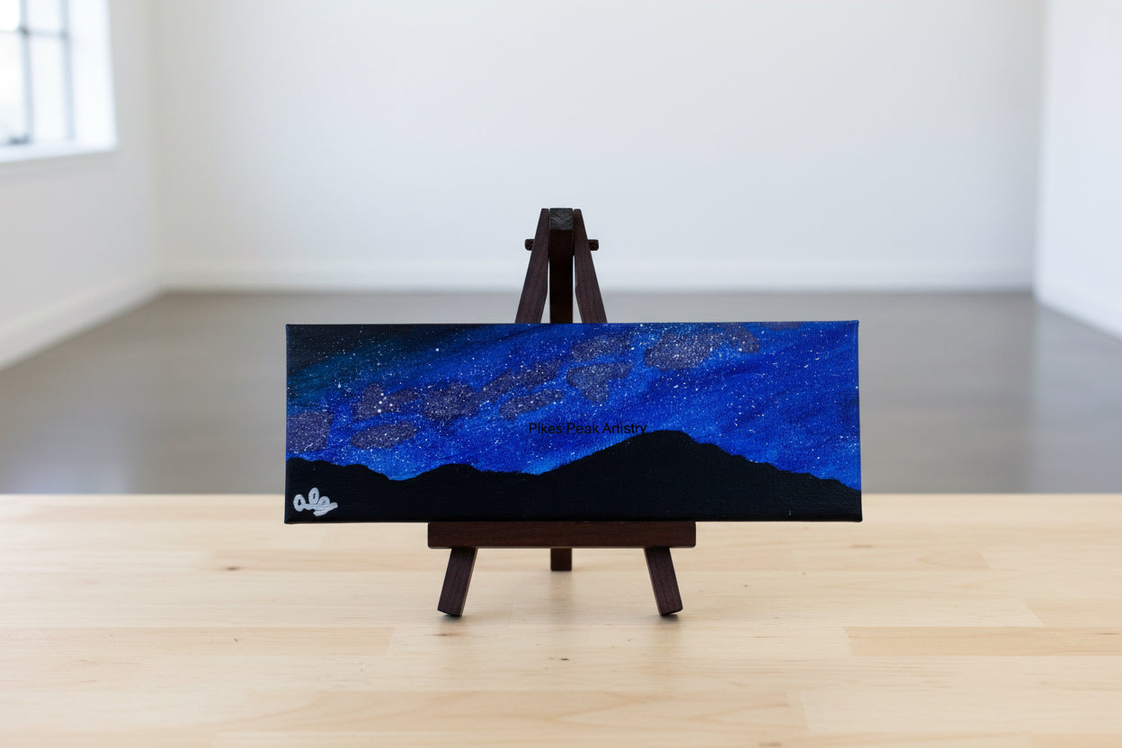 Acrylic Original Painting "The Stardust Range" Rocky Mountains
