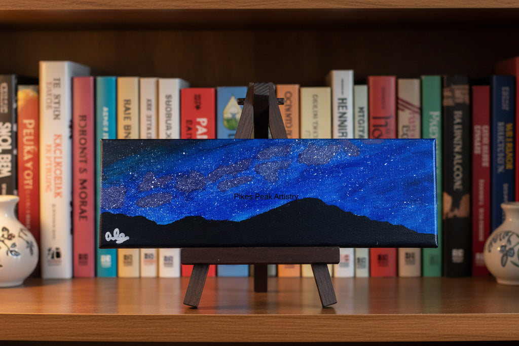Acrylic Original Painting "The Stardust Range" Rocky Mountains