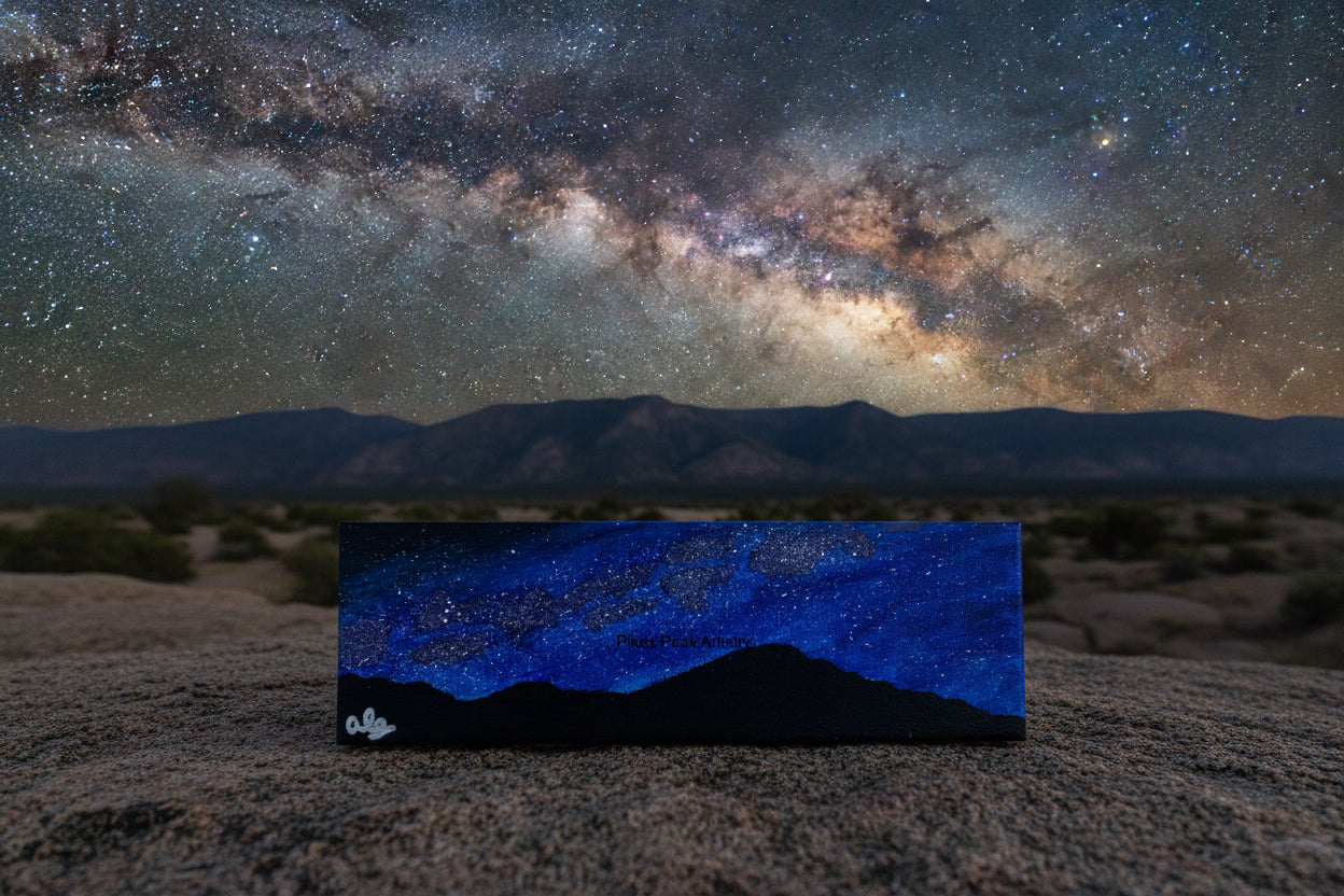Acrylic Original Painting "The Stardust Range" Rocky Mountains