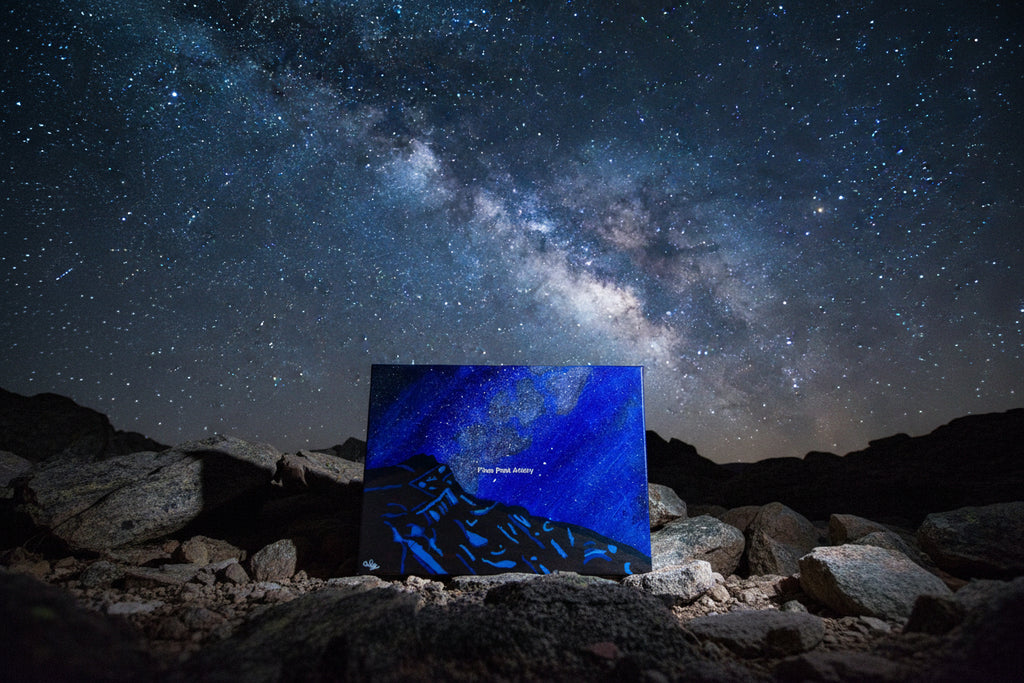 Acrylic Original Painting “Stardust Summit” inspired from pikes peak summit
