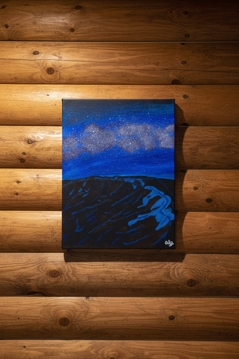 Acrylic Original Painting “Cosmic Cauldron” Glacial Cirque Rocky Mountain National Park