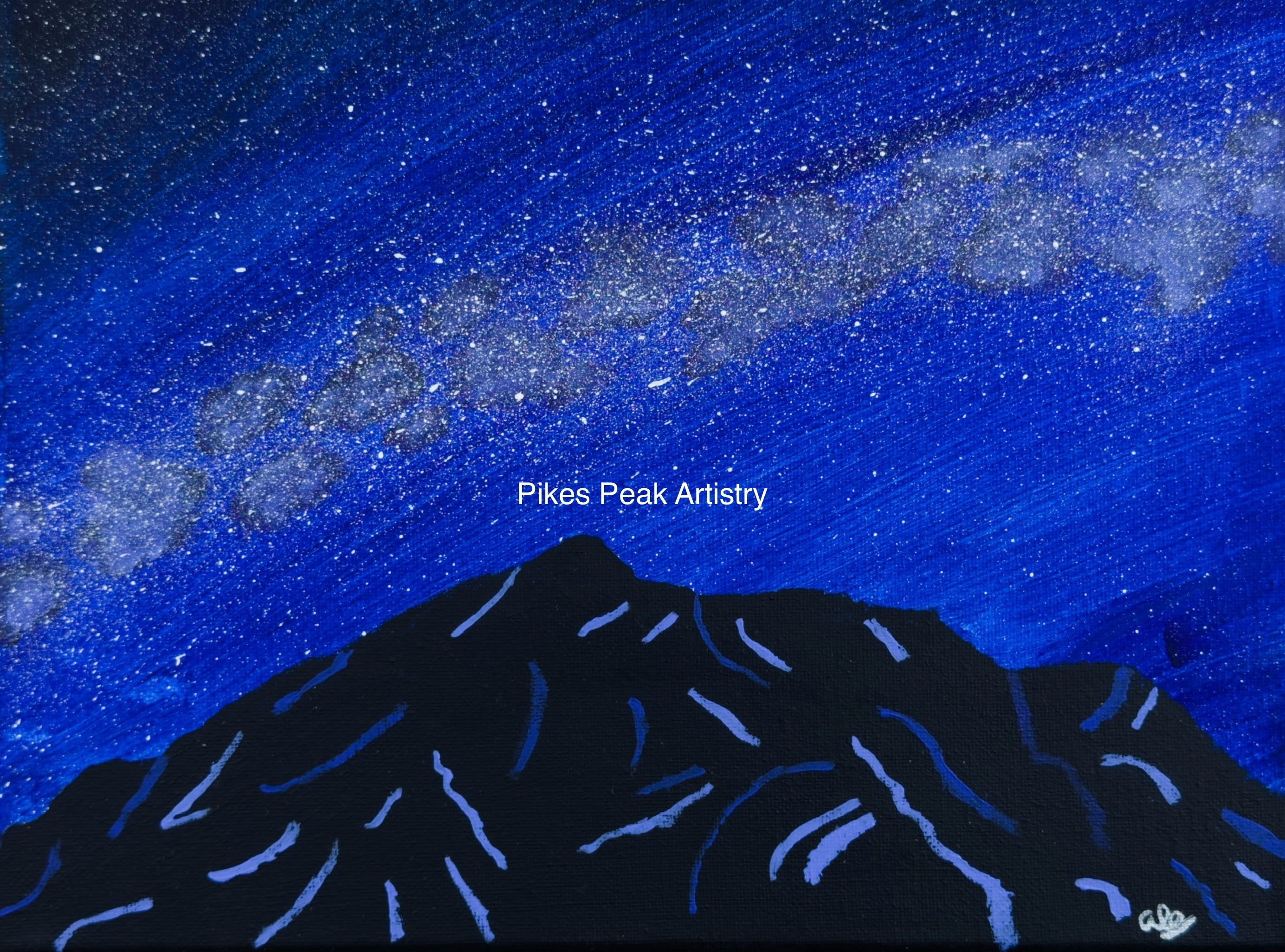 Acrylic Original Painting Cheyenne Mountain “Cosmic Bunker”