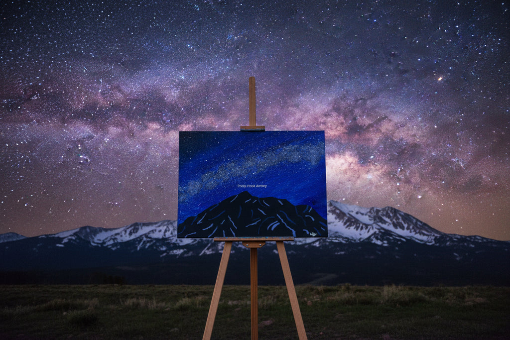 Acrylic Original Painting Cheyenne Mountain “Cosmic Bunker”