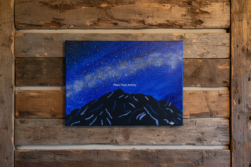 Acrylic Original Painting Cheyenne Mountain “Cosmic Bunker”