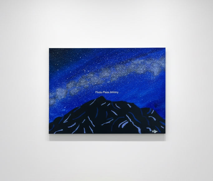 Acrylic Original Painting Cheyenne Mountain “Cosmic Bunker”