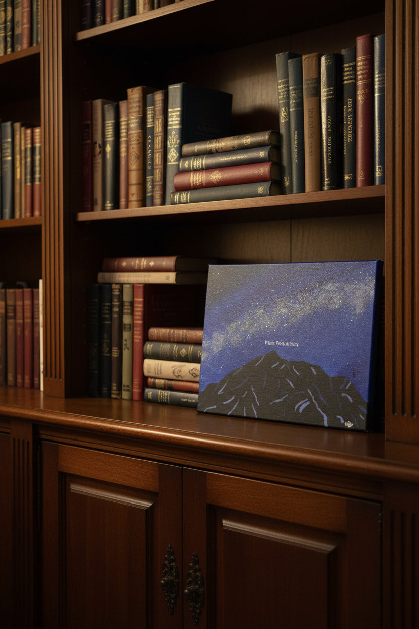 Acrylic Original Painting Cheyenne Mountain “Cosmic Bunker”