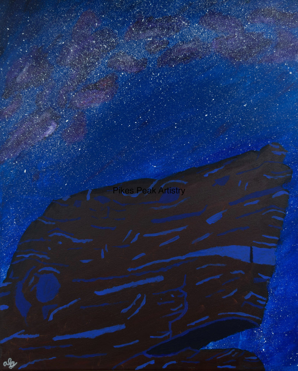 Acrylic Original Painting Set with Garden of the Gods and the Milky Way: "Defying Gravity" and "Sailing the Stars"