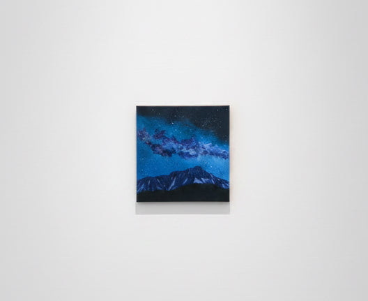 Acrylic Original Painting "Blue Majesty" Pikes Peak and the Milky Way