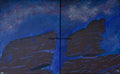 Acrylic Original Painting Set with Garden of the Gods and the Milky Way: "Defying Gravity" and "Sailing the Stars"