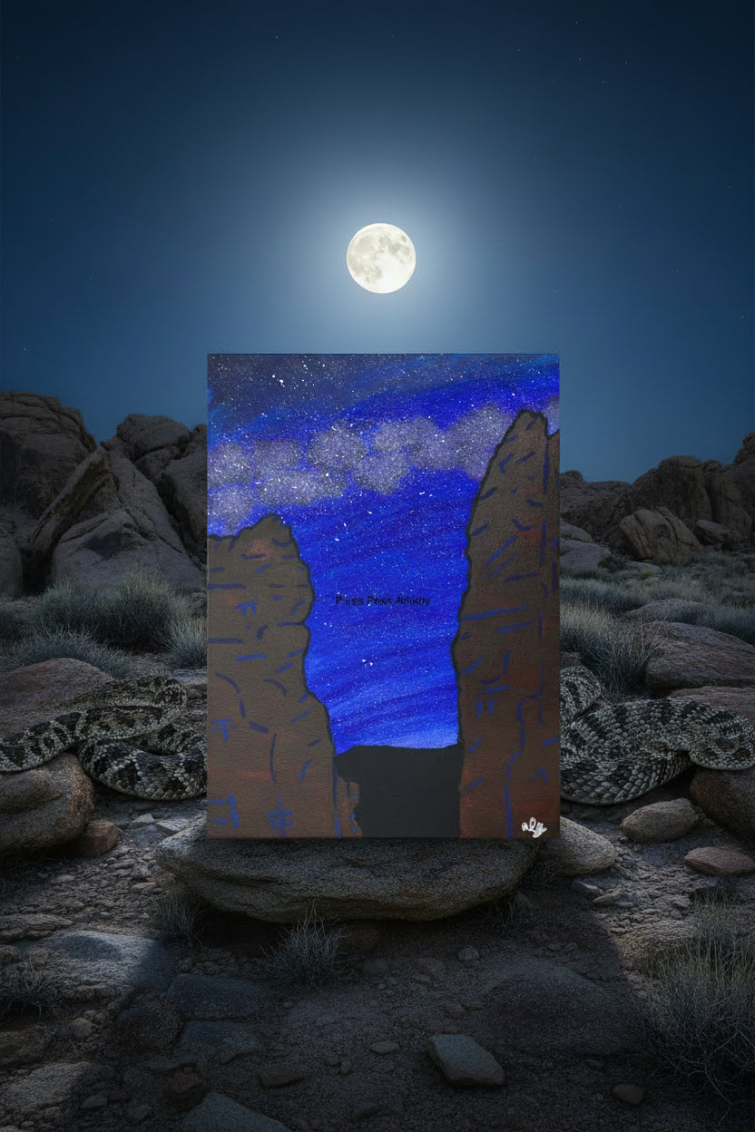 Acrylic Original Painting "Stellar Gateway" Garden of the Gods Gateway and the Milky Way