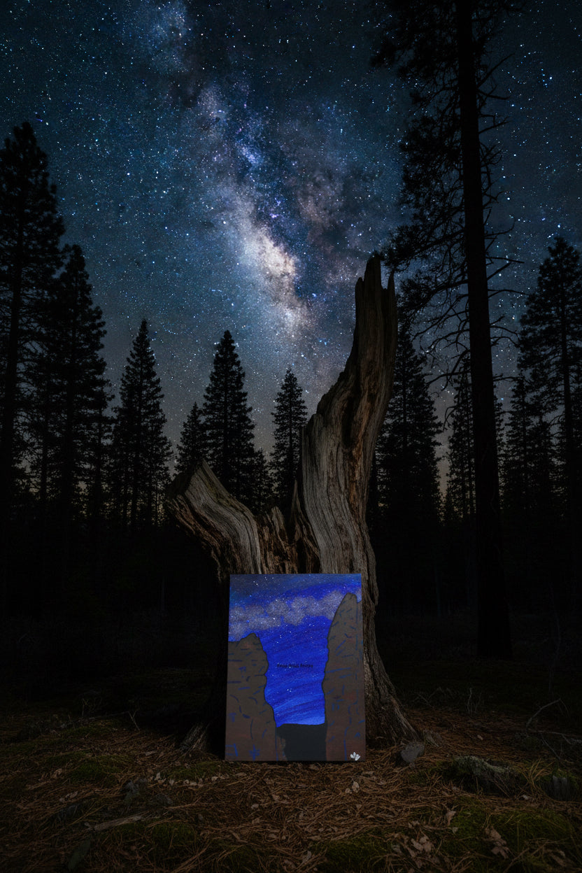 Acrylic Original Painting "Stellar Gateway" Garden of the Gods Gateway and the Milky Way