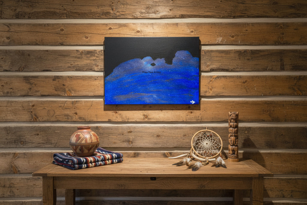 Acrylic Original Painting "The Camels that Drank the Sky" Garden of the Gods Kissing Camels filled by the night sky