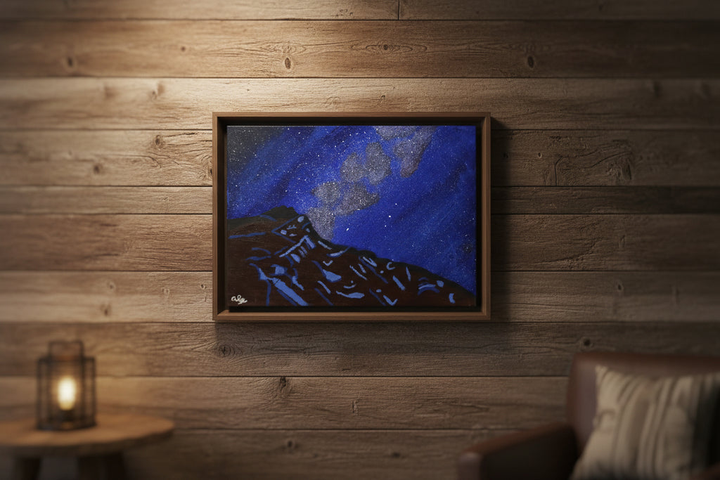 Original Acrylic Painting "Stardust Summit" inspired from pikes peak summit
