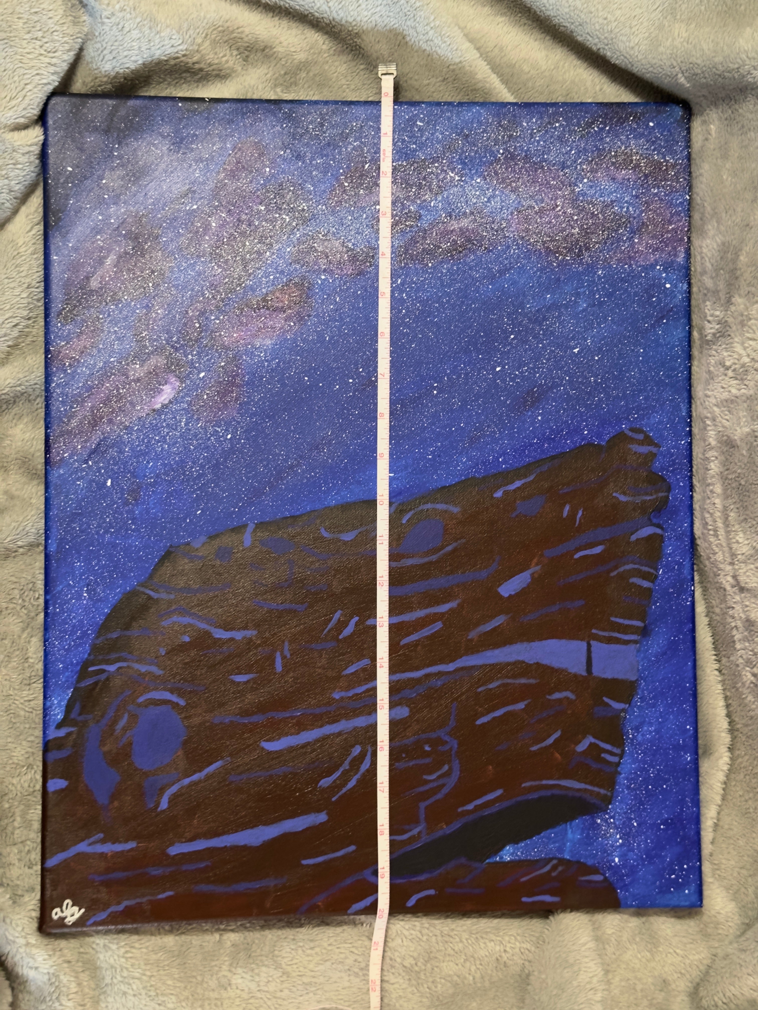 Original Acrylic Painting Set with Garden of the Gods and the Milky Way: "Defying Gravity" and "Sailing the Stars"