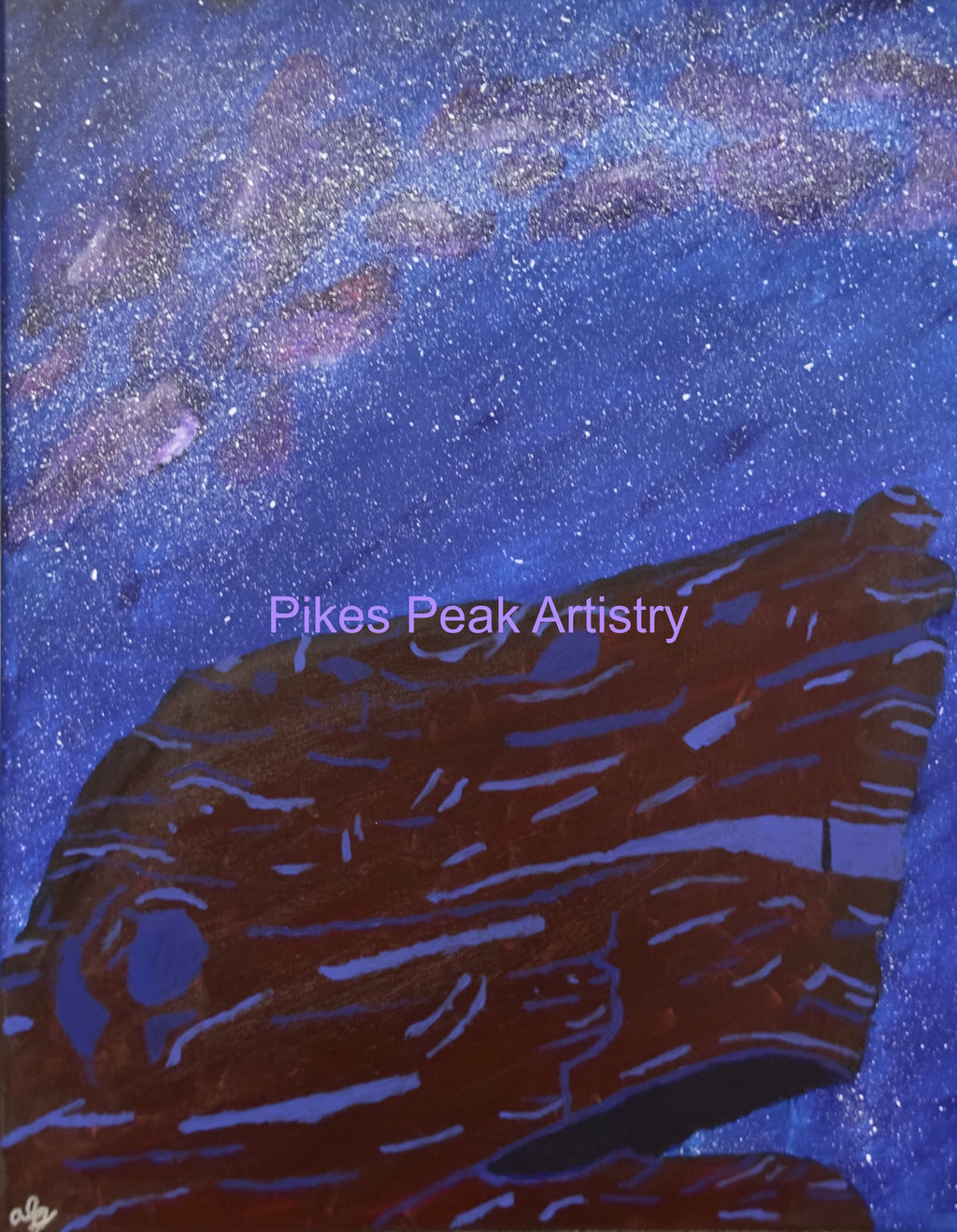 Original Acrylic Painting Set with Garden of the Gods and the Milky Way: "Defying Gravity" and "Sailing the Stars"