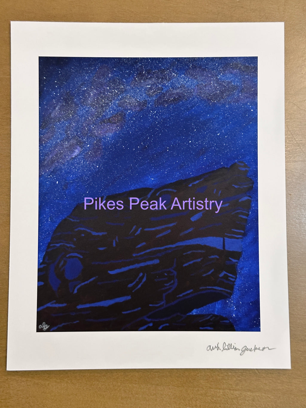 Fine Art Prints set of the Original Acrylic Painting Set with Garden of the Gods and the Milky Way: "Defying Gravity" and "Sailing the Stars"