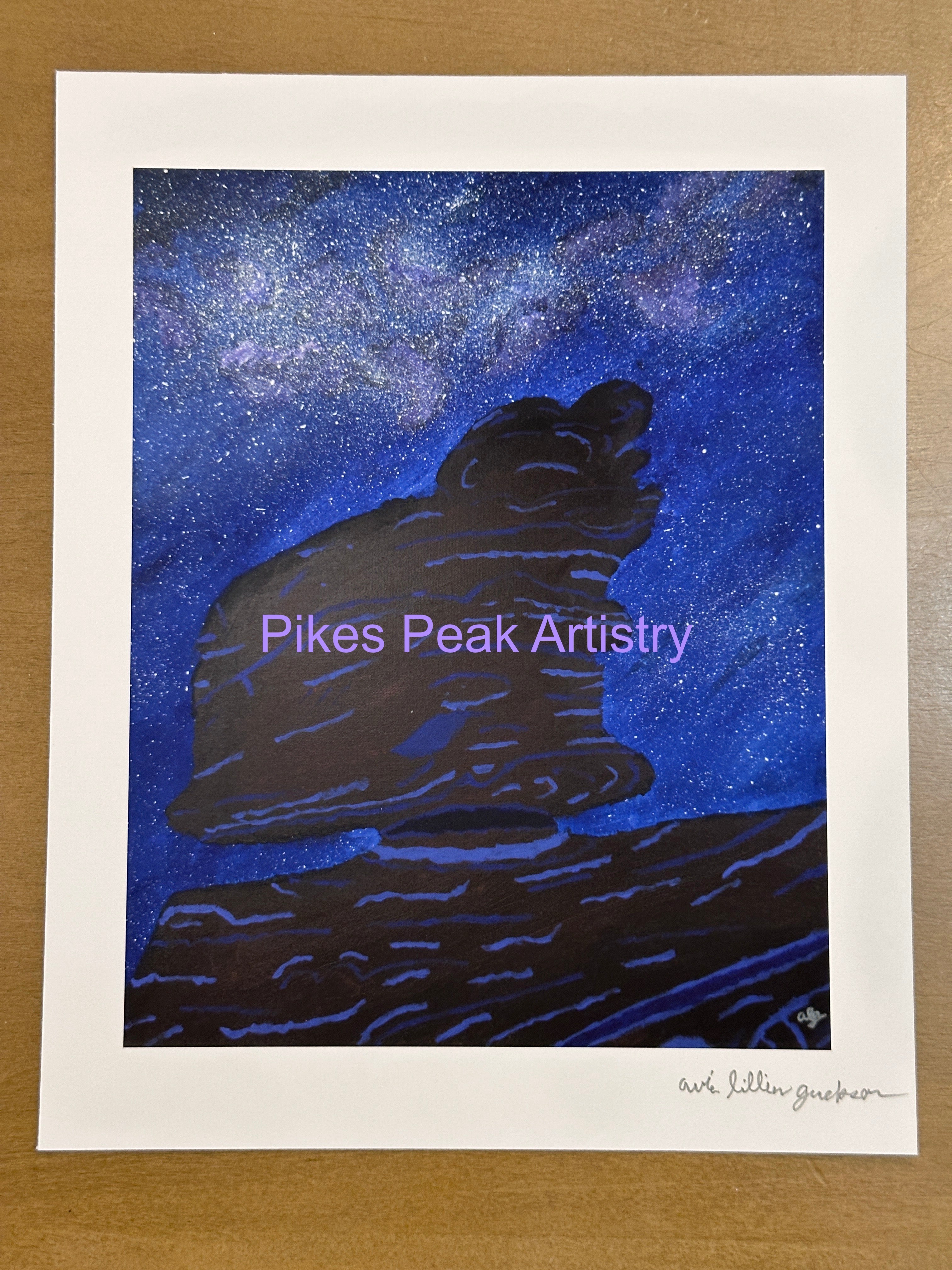 Fine Art Prints set of the Original Acrylic Painting Set with Garden of the Gods and the Milky Way: "Defying Gravity" and "Sailing the Stars"