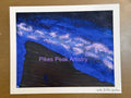 Fine Art Print of the Original Acrylic Painting  of the Red Rocks Amphitheatre and the Milky Way: "Stardust Anchor"