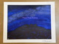 Fine Art Print of the Original Acrylic Painting "Star-Crossed Camels" Milky Way with Garden of the Gods Kissing Camels