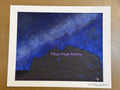 Fine Art Print of the Original Acrylic Painting "Kisses in the Cosmos" Milky Way with Garden of the Gods Kissing Camels