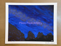 Fine Art Print of the Original Painting Garden of the Gods and the Milky Way: "Galactic Garden"