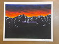 Fine Art Print of the  Original Acrylic Painting: "Ignited Peaks"