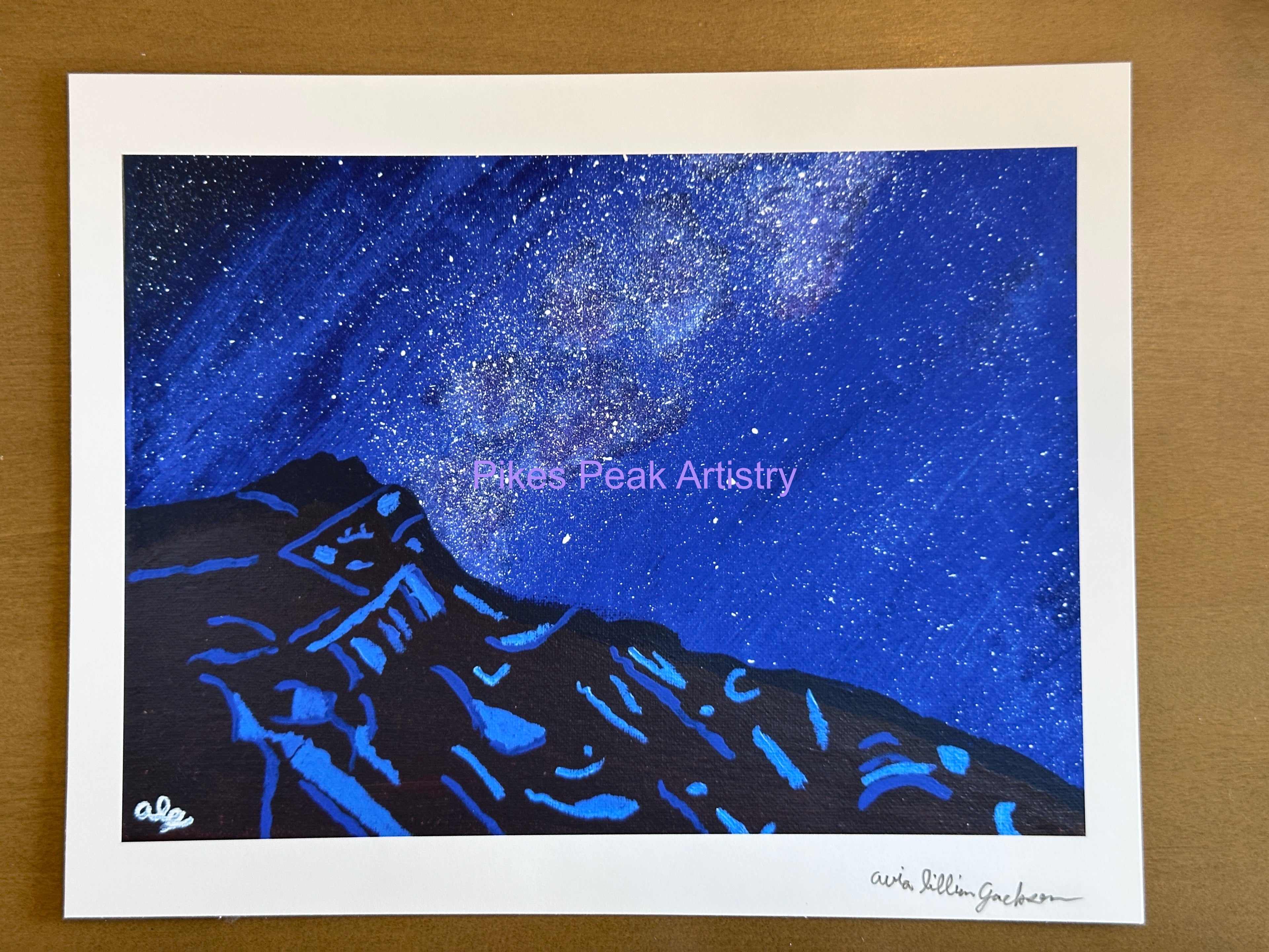 Fine Art Print of the Original Painting “Stardust Summit” inspired from pikes peak summit