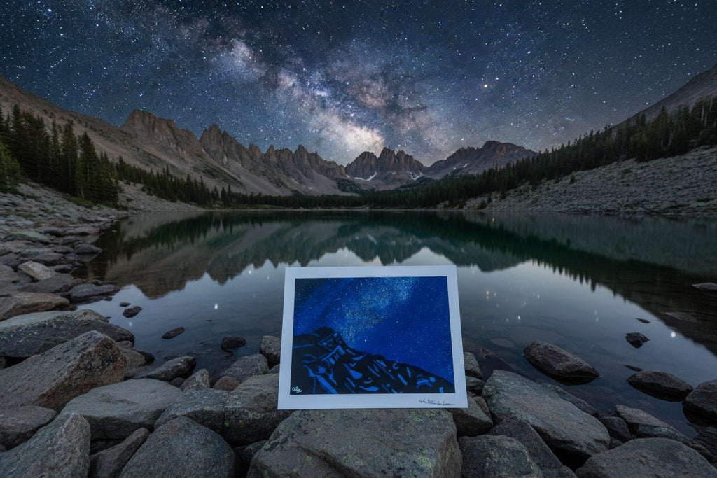 Fine Art Print of the Original Painting “Stardust Summit” inspired from pikes peak summit