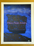 Fine Art Print of the Original Painting "Interstellar Equilibrium" Milky Way with Garden of the Gods Balanced Rock