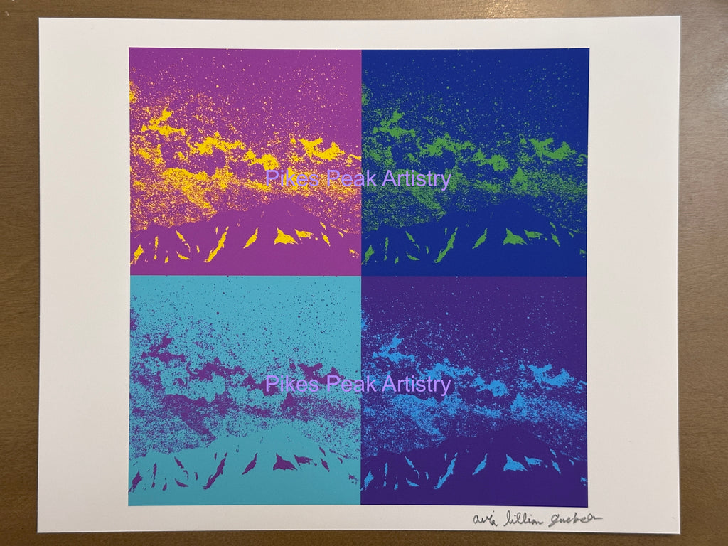Fine Art Print of a Color Study using  the Original Acrylic Painting: "Blue Majesty"