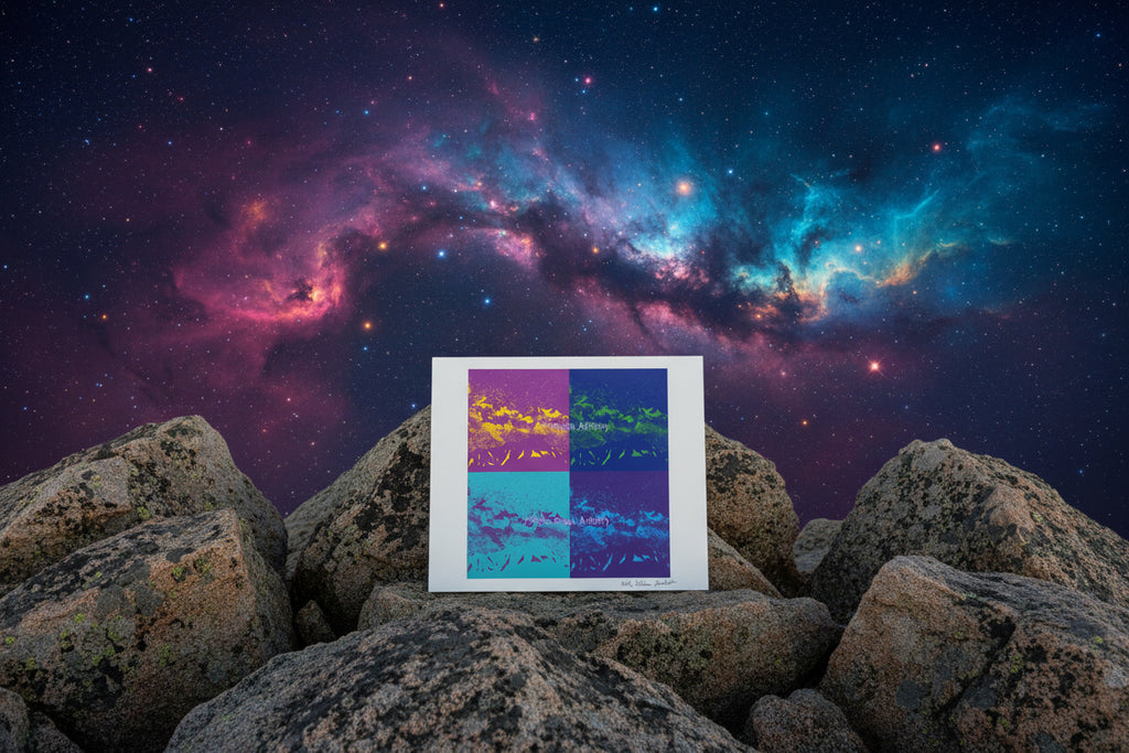 Fine Art Print of a Color Study using  the Original Acrylic Painting: "Blue Majesty"