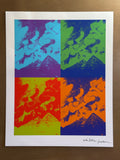 Fine Art Print of a Color Study using the Original Acrylic Painting: "Maroon Nebula"