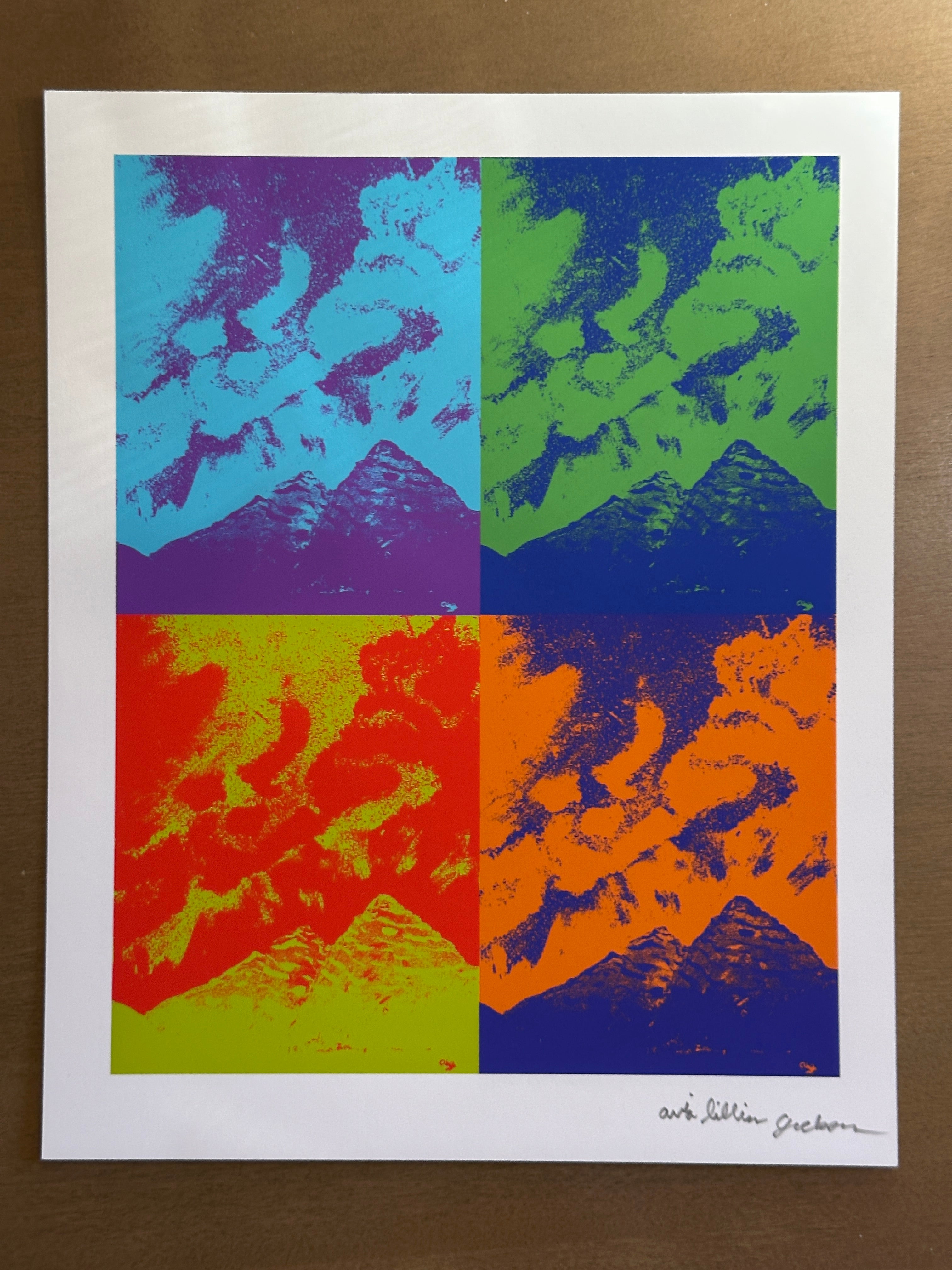 Fine Art Print of a Color Study using the Original Acrylic Painting: "Maroon Nebula"