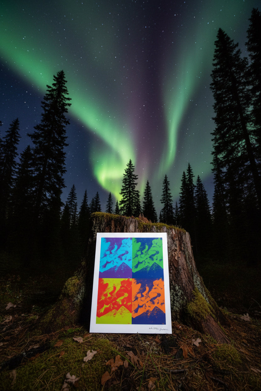 Fine Art Print of a Color Study using the Original Acrylic Painting: "Maroon Nebula"