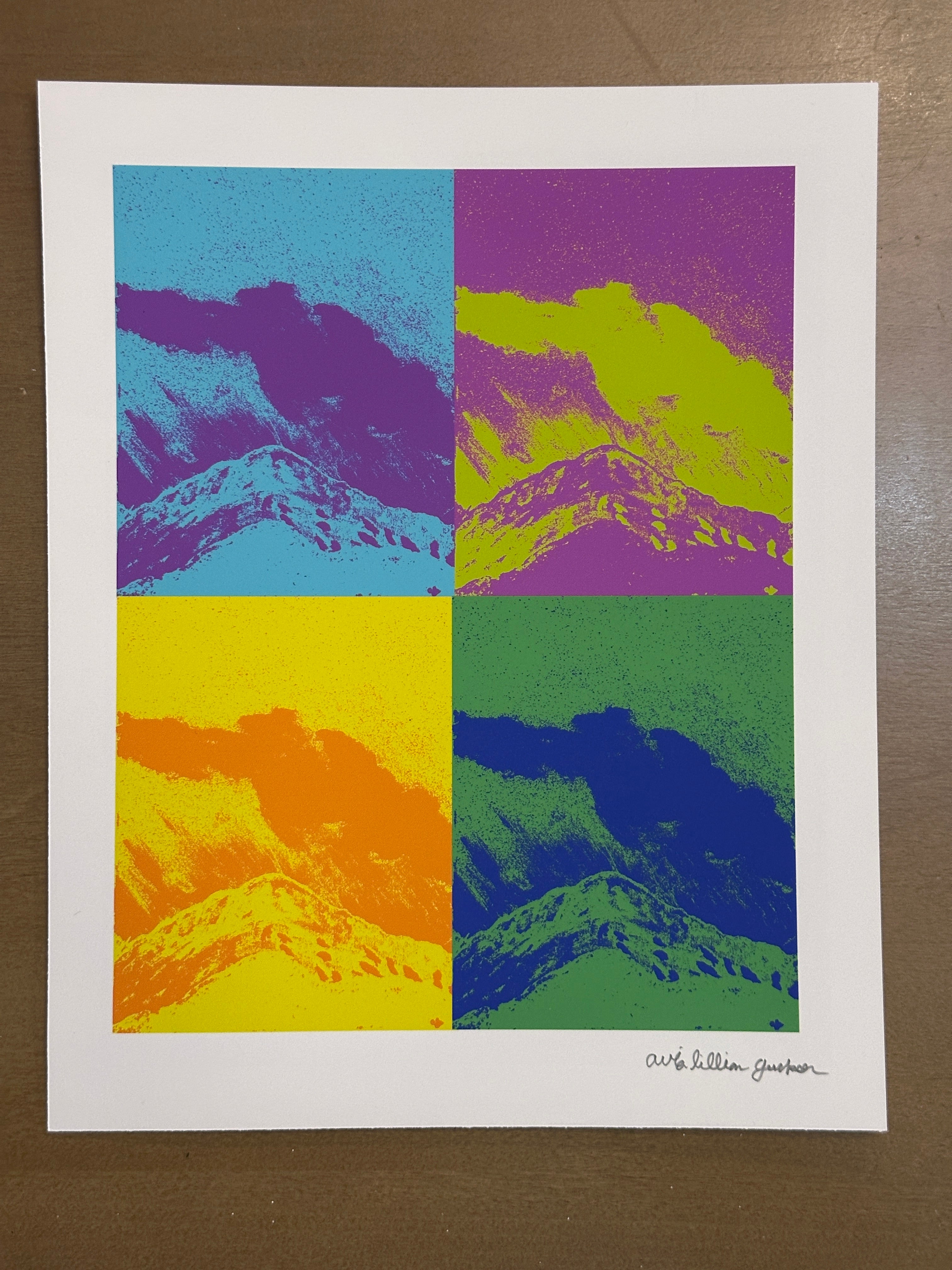 Fine Art Print of a Color Study using the Original Acrylic Painting:  "Stellar Summit"