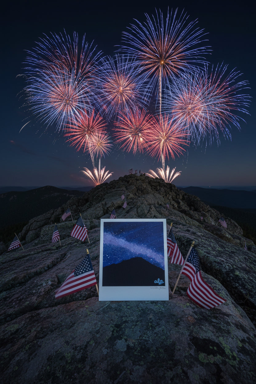 Fine Art Print of the Original Painting “Cosmic Red, White, and Blue”