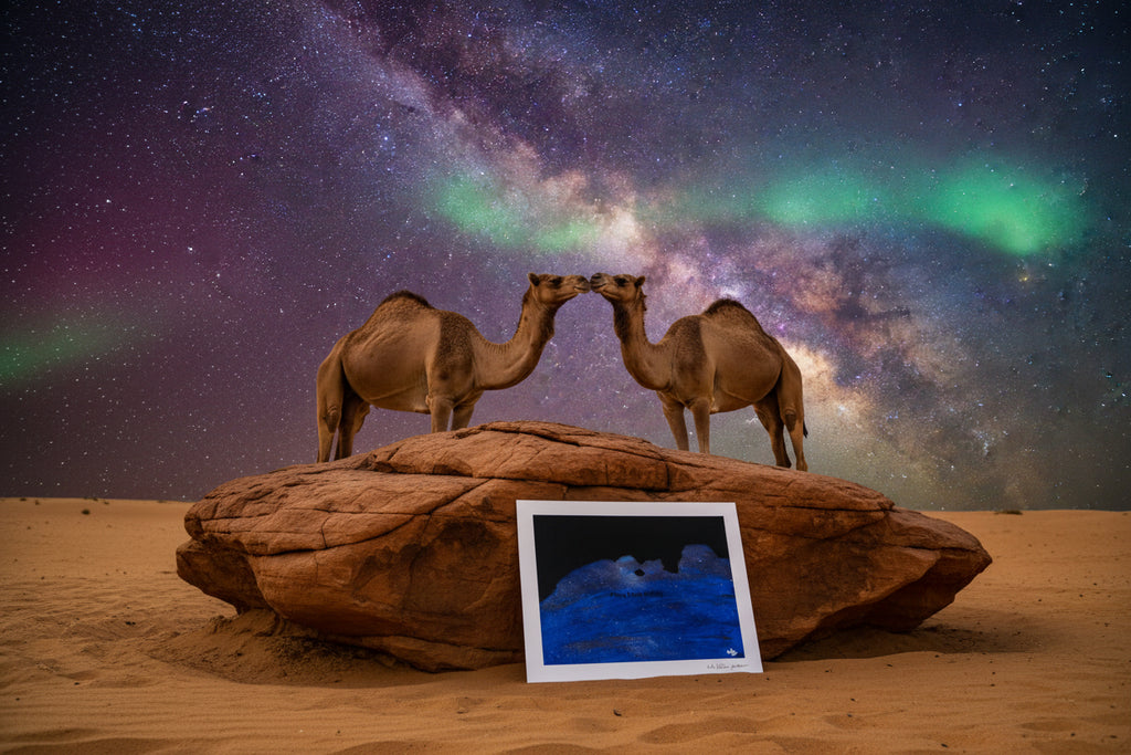 Fine Art Print of the Original Painting "The Camels that Drank the Sky"