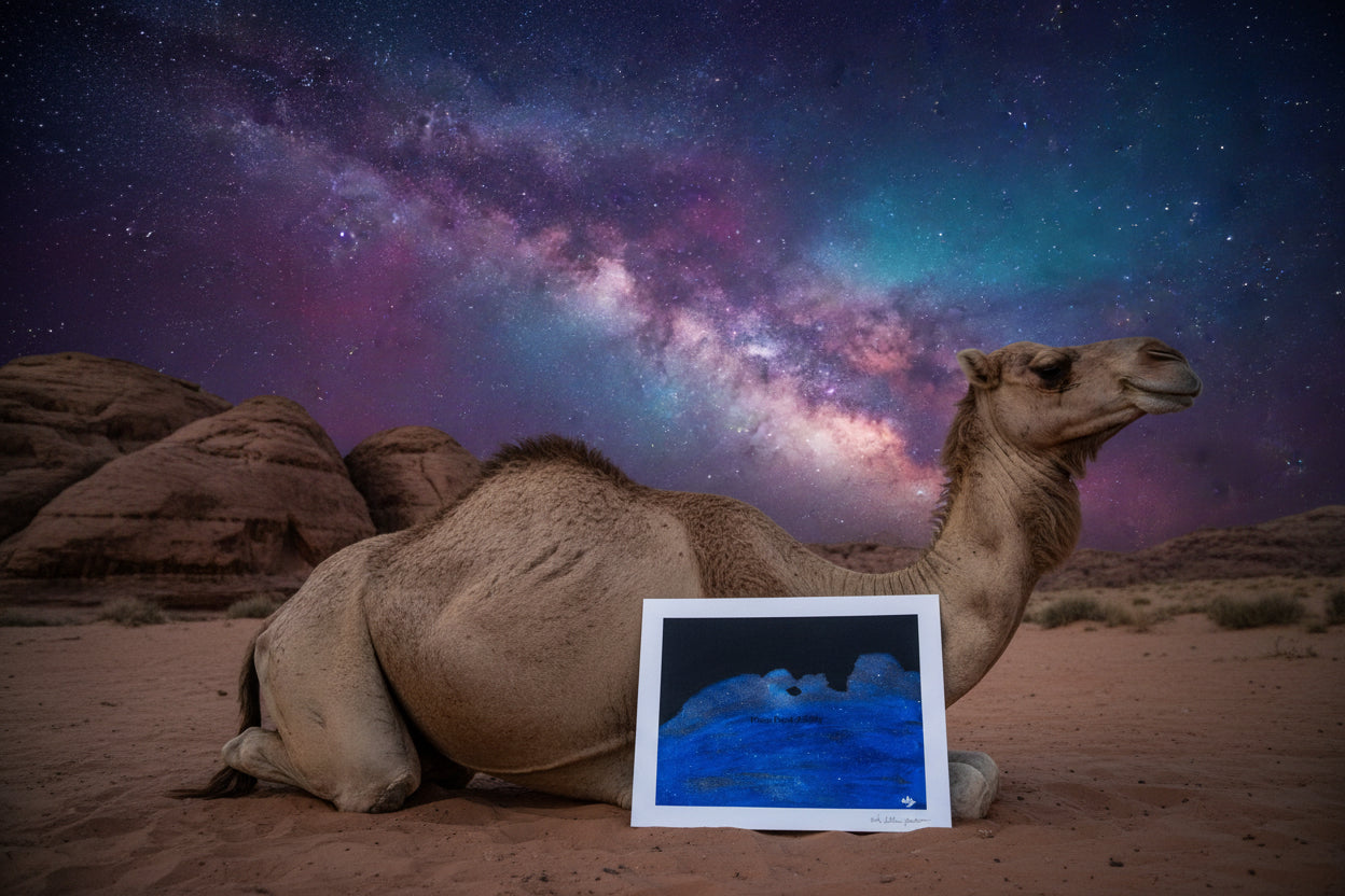 Fine Art Print of the Original Painting "The Camels that Drank the Sky"