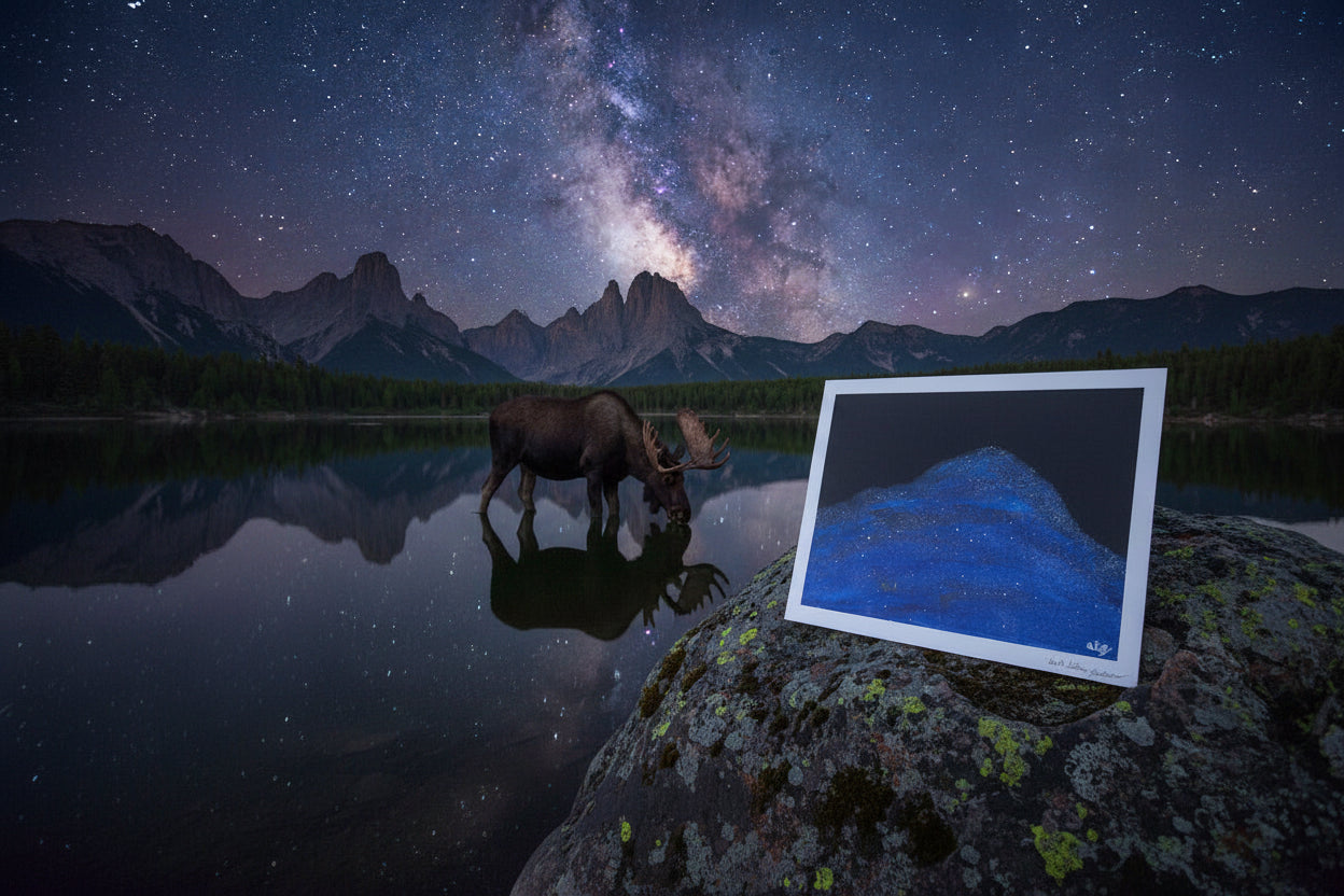 Fine Art Print of the Original Painting "When Pike Swallowed the Sky"