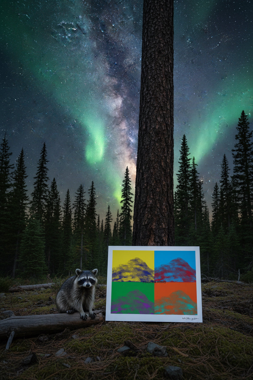 Fine Art Print of a Color Study using the Original Acrylic Painting: “ When Pike Swallowed the Sky”